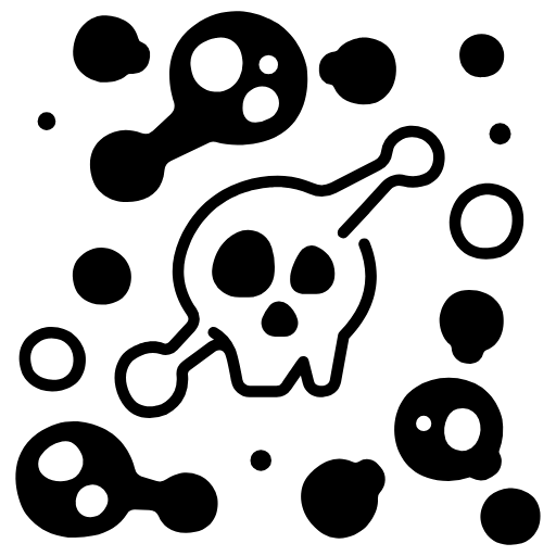 virus skull icon