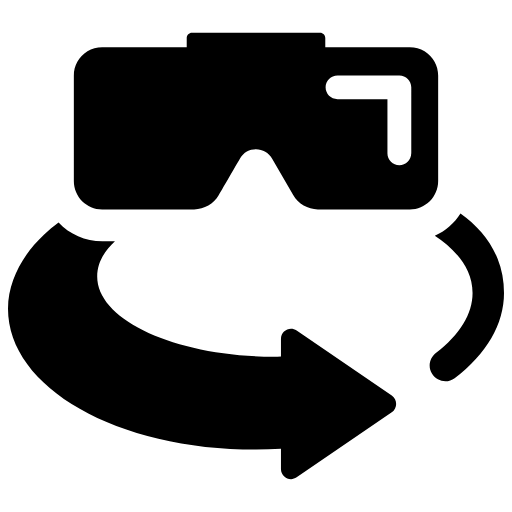 vr glasses rotate icon