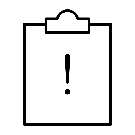 warning clipboard icon