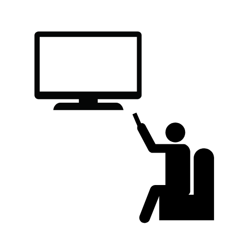 watching television icon